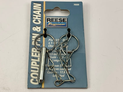 Reese 7050900 Trailer Receiver Hitch Coupler Pin / Chain, 5/16'' Dia., 7'' Long