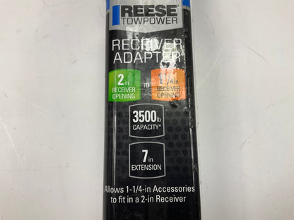 Reese 7052500 Trailer Hitch Adapter, From 2 Inch To 1-1/4'' Square, 7'' Long