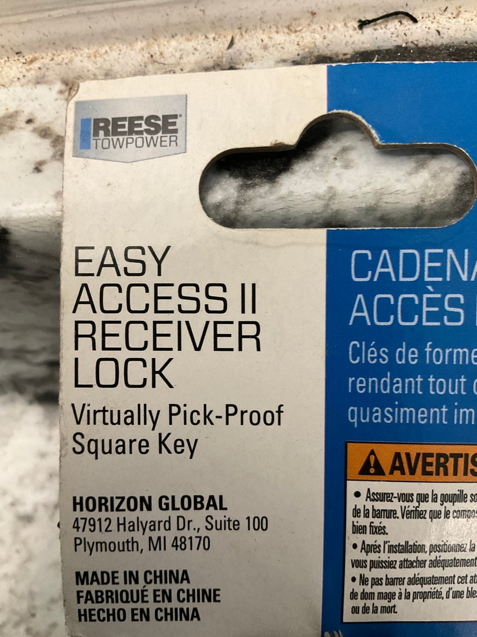 Reese Trailer Hitch Lock Pin For 1-1/4'' & 2'' Receivers 1/2'' & 5/8'' Pin Diameter