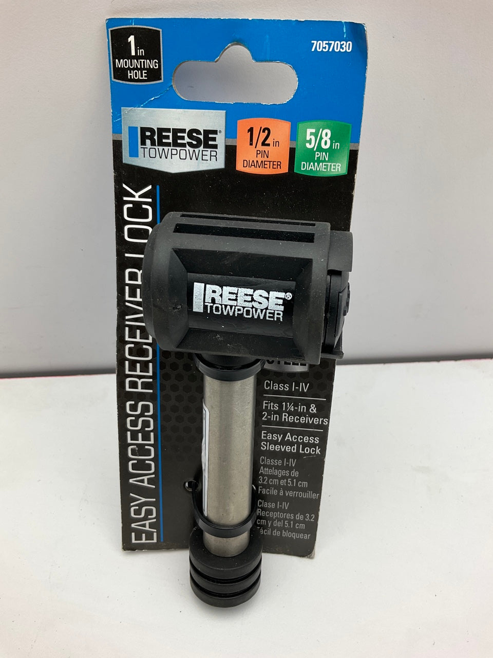 Reese 7057030 Trailer Hitch Lock For 1-1/4'' & 2'' Receivers, 1/2 In. & 5/8 Pin