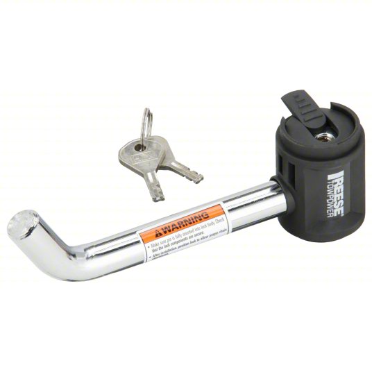 Reese 7057830 Trailer Hitch Locking Pin Lock, For 2'' Receiver, 5/8'' Pin Diameter