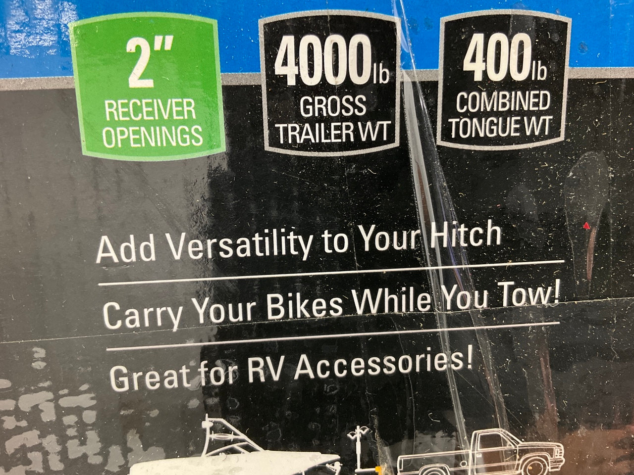 MISSING ALL HARDWARE - Reese 70601 Trailer Dual Hitch Extension For 2'' Receiver