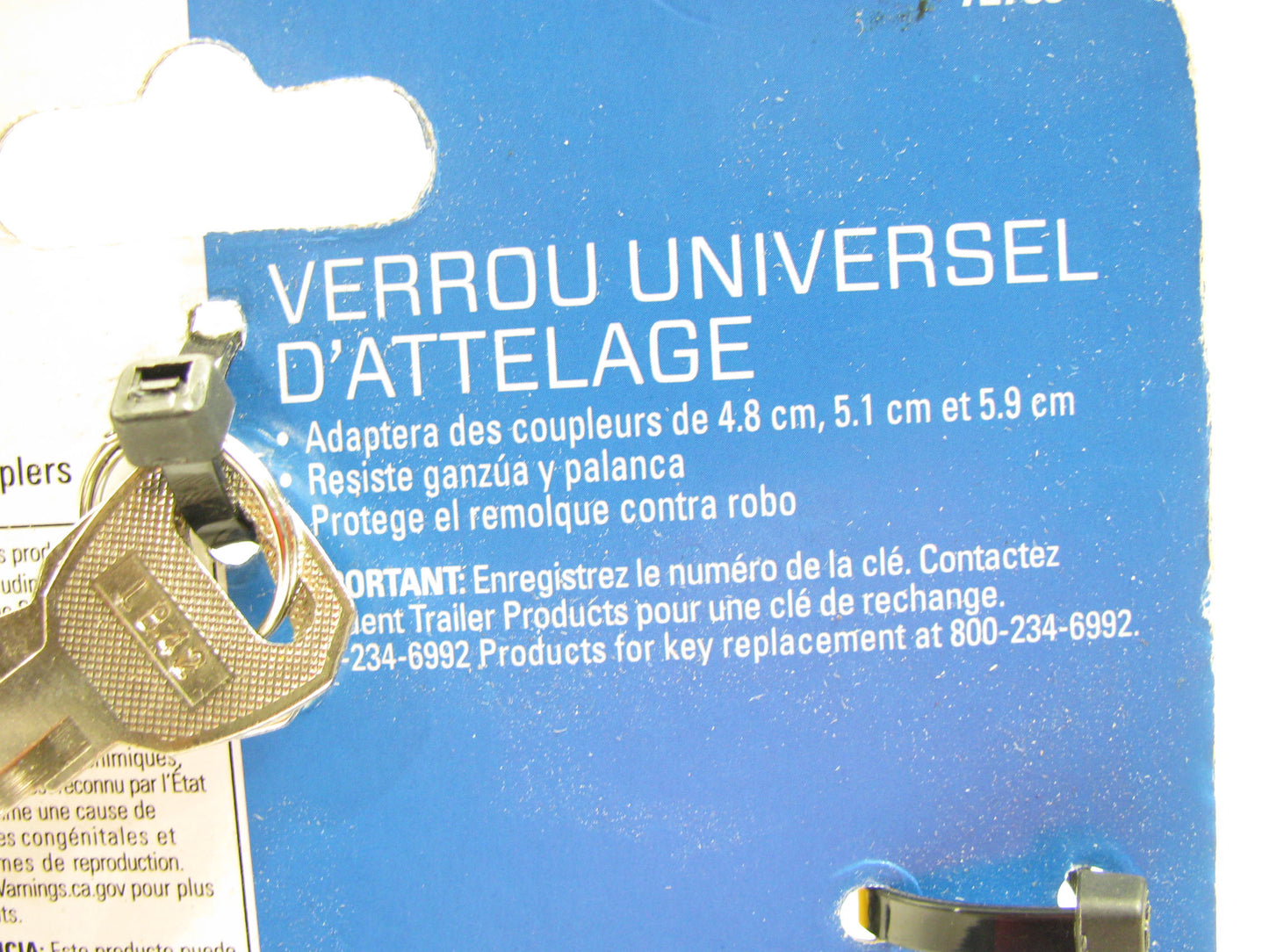 REESE 72783 Universal Trailer Coupler Lock Prevents Theft (1-7/8'', 2'' & 2-1/16'')