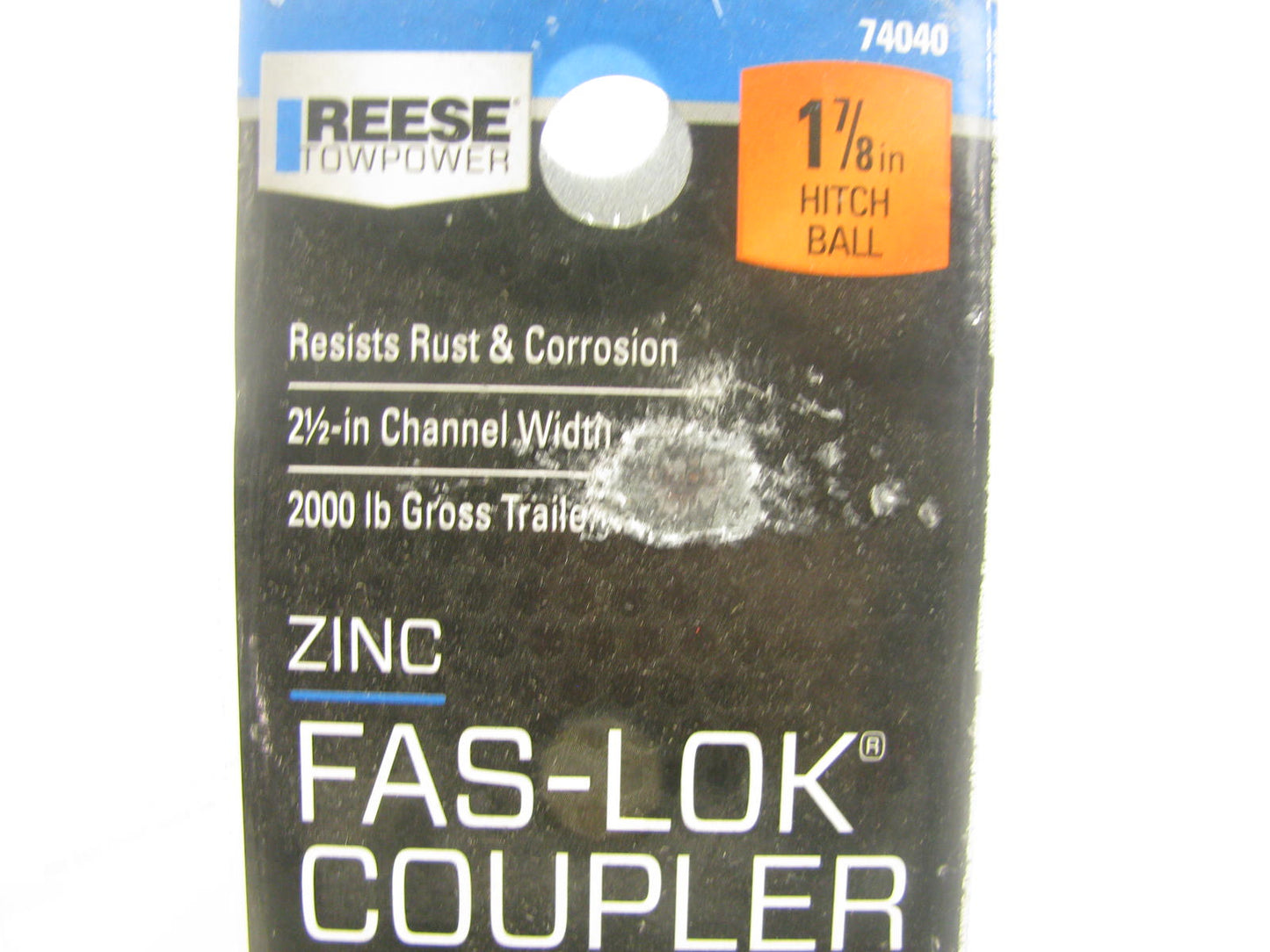 Reese 74040 FAS-LOK COUPLER 1-7/8'' Hitch Ball X 2 1/2'' Channel Width CLASS 1