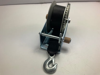REESE 74329 Trailer Winch, 1500 Lbs Weight Capacity, 4.1:1 Gear Ratio, 20' Strap