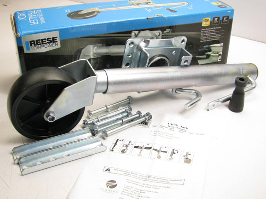 Reese 74410 Trailer Jack Swivel Mount, 6-Inch Wheel, 1,000 Lbs Lift