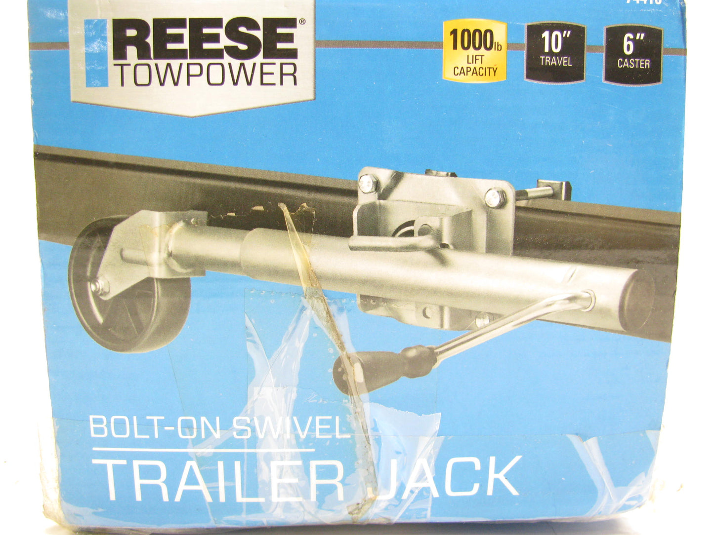 Reese 74410 Trailer Jack Swivel Mount, 6-Inch Wheel, 1,000 Lbs Lift