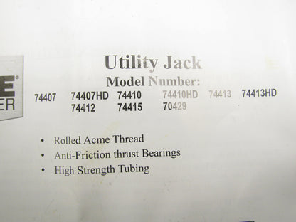 Reese 74410 Trailer Jack Swivel Mount, 6-Inch Wheel, 1,000 Lbs Lift