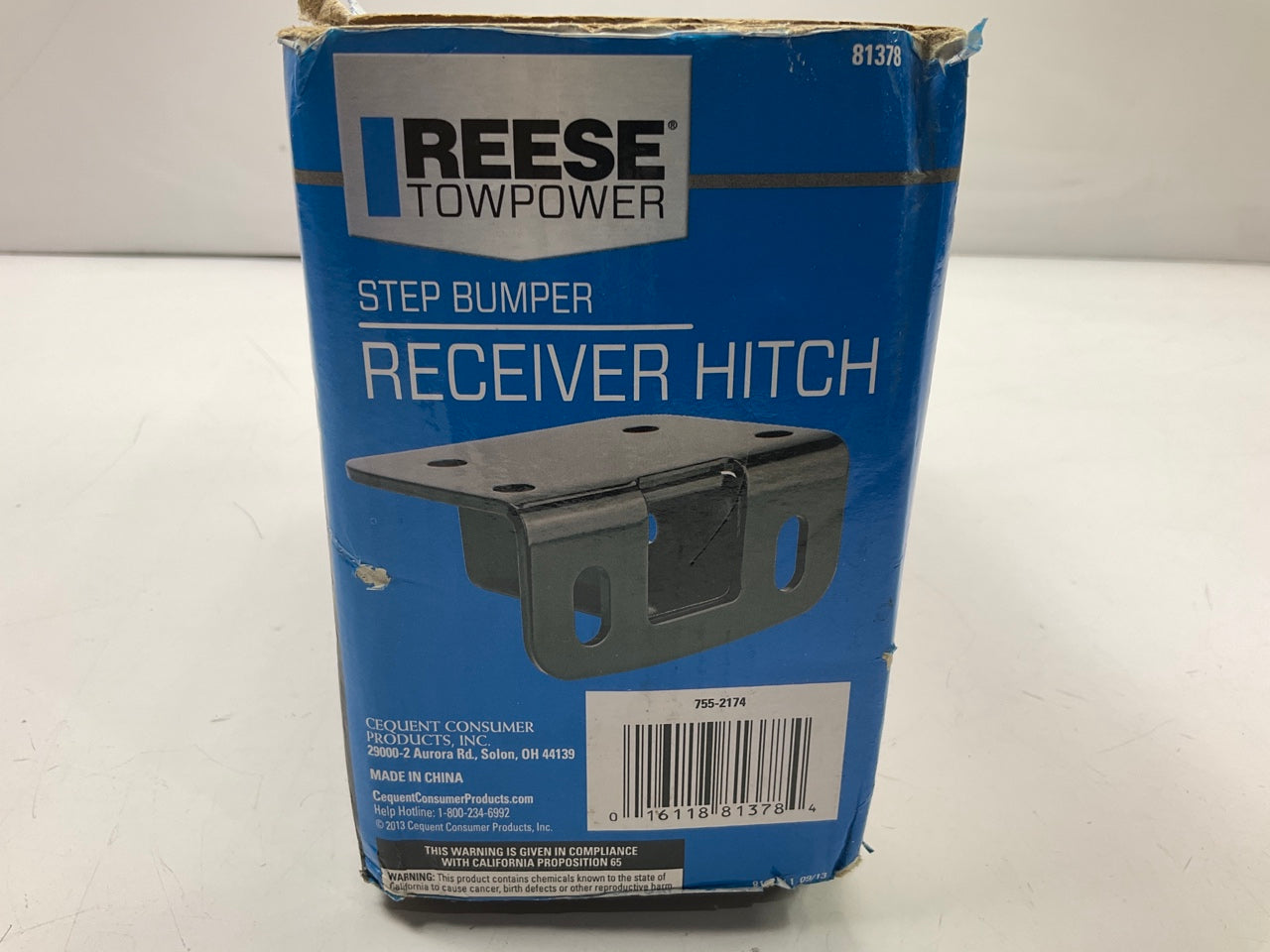 Reese 81378 Class 2 Step Bumper Trailer Hitch, 2 Inch Square Receiver, Black