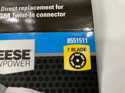 Reese Towpower 8551511 7-Terminal Round Trailer Tow Side Connector Plug