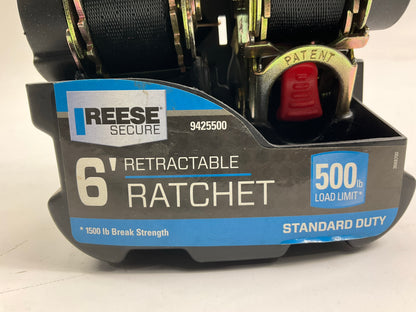 Reese 9425500 Ratchet Tie Down Straps, 6 FOOT, 500 Lbs Load Limit, PAIR