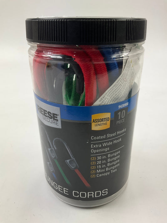 Reese 9428900 Secure Bungee Cord Assortment, 10-Piece Jar