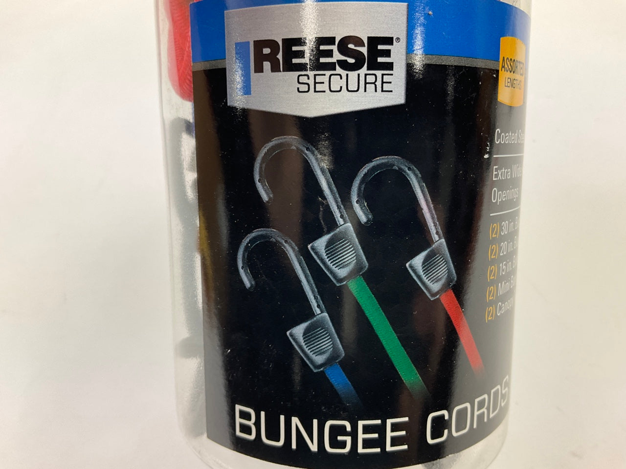 Reese 9428900 Secure Bungee Cord Assortment, 10-Piece Jar