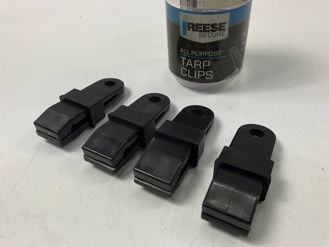 Reese 9429400 4 Tie Down Tarp Holder Hold Down Clips With Easy Adjust Button