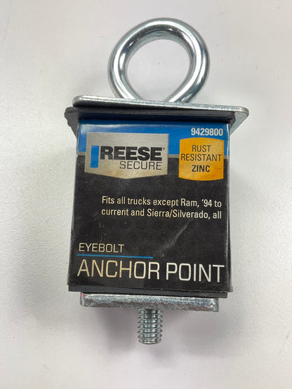 Reese 9429800 Pick Up Truck Stake Pocket Secure Eye Bolt Anchor Point
