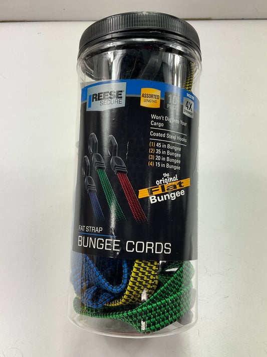 Reese 9432700 Secure Fat Strap Bungee Cord Assortment Jar, 10 Piece