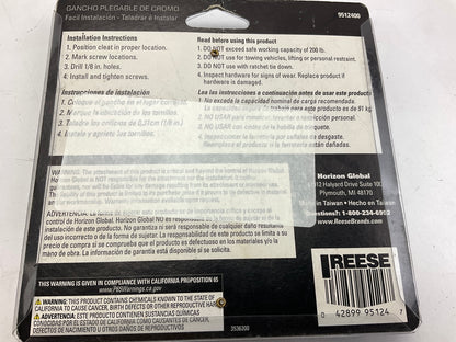 Reese 9512400 Universal Secure Chrome Fold-Away Cleat Anchors