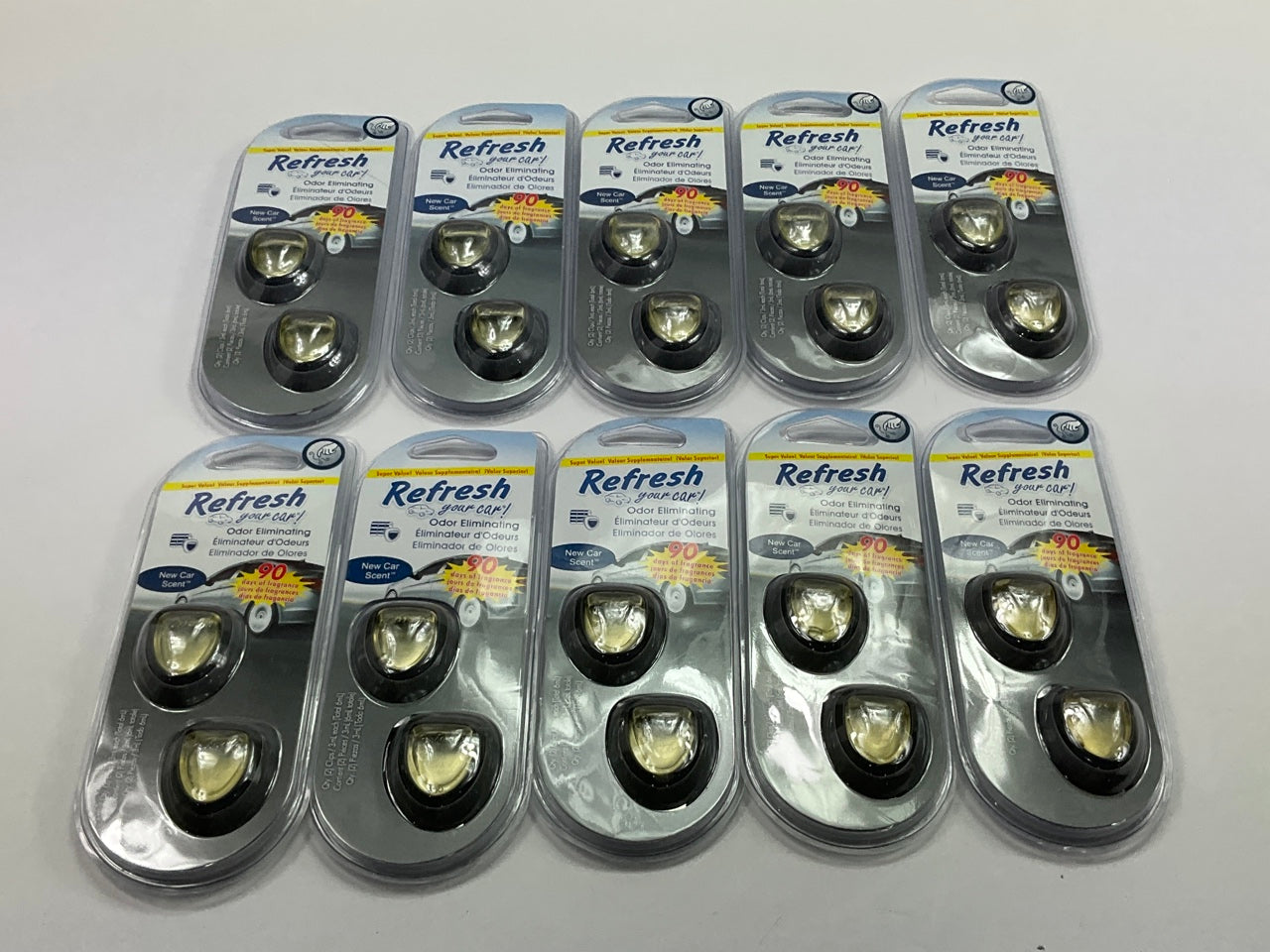 10 Pack - Car Air Freshener Odor Elimination ''New Car'' Scent Smell