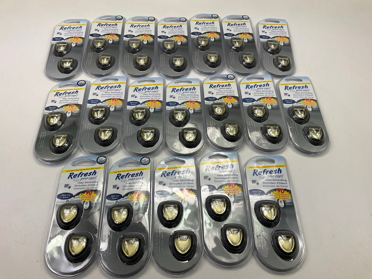 20 Pack - Car Air Freshener Odor Elimination ''New Car'' Scent Smell