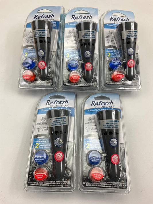5 Pack - Refresh Your Car 12 Volt Plug In Air Freshener