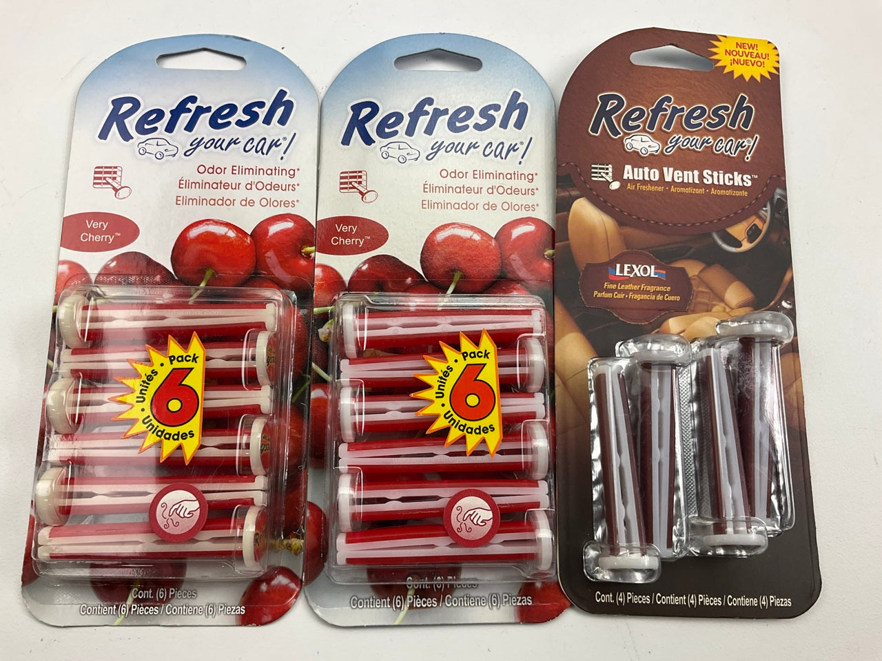 (20) Mixed Packs - Refresh Air Freshener Auto Vent Sticks