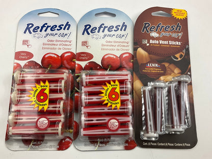 (20) Mixed Packs - Refresh Air Freshener Auto Vent Sticks