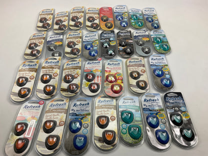 30 Mixed Pack, Refresh Your Car Air Freshener Odor Eliminator For Car Dealer Lot
