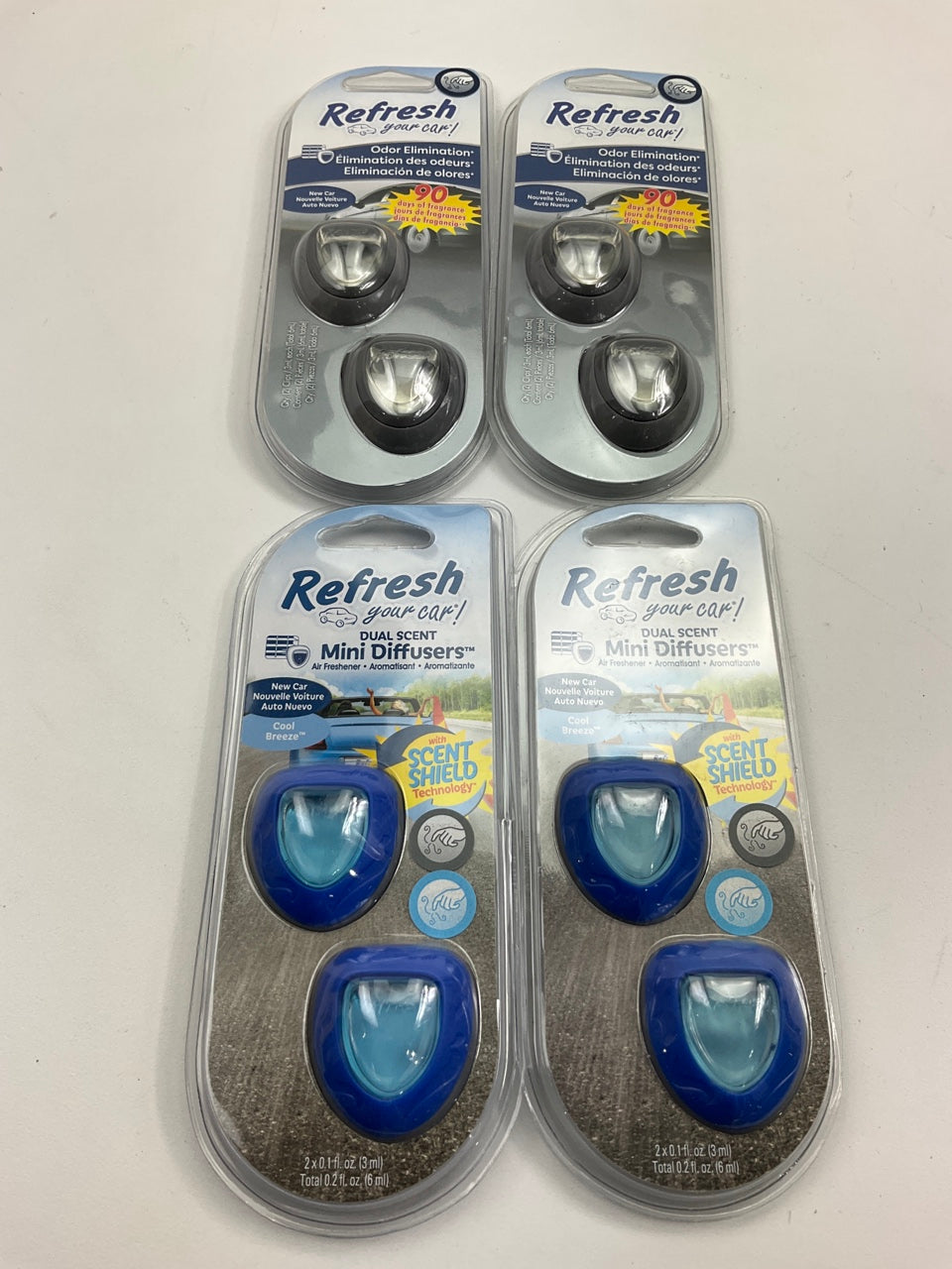 30 Mixed Pack, Refresh Your Car Air Freshener Odor Eliminator For Car Dealer Lot