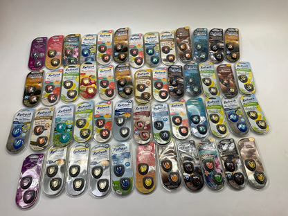 50 Pcs -  Refresh Your Car Dual Diffusers Air Freshener Mixed Lot - Actual Photo