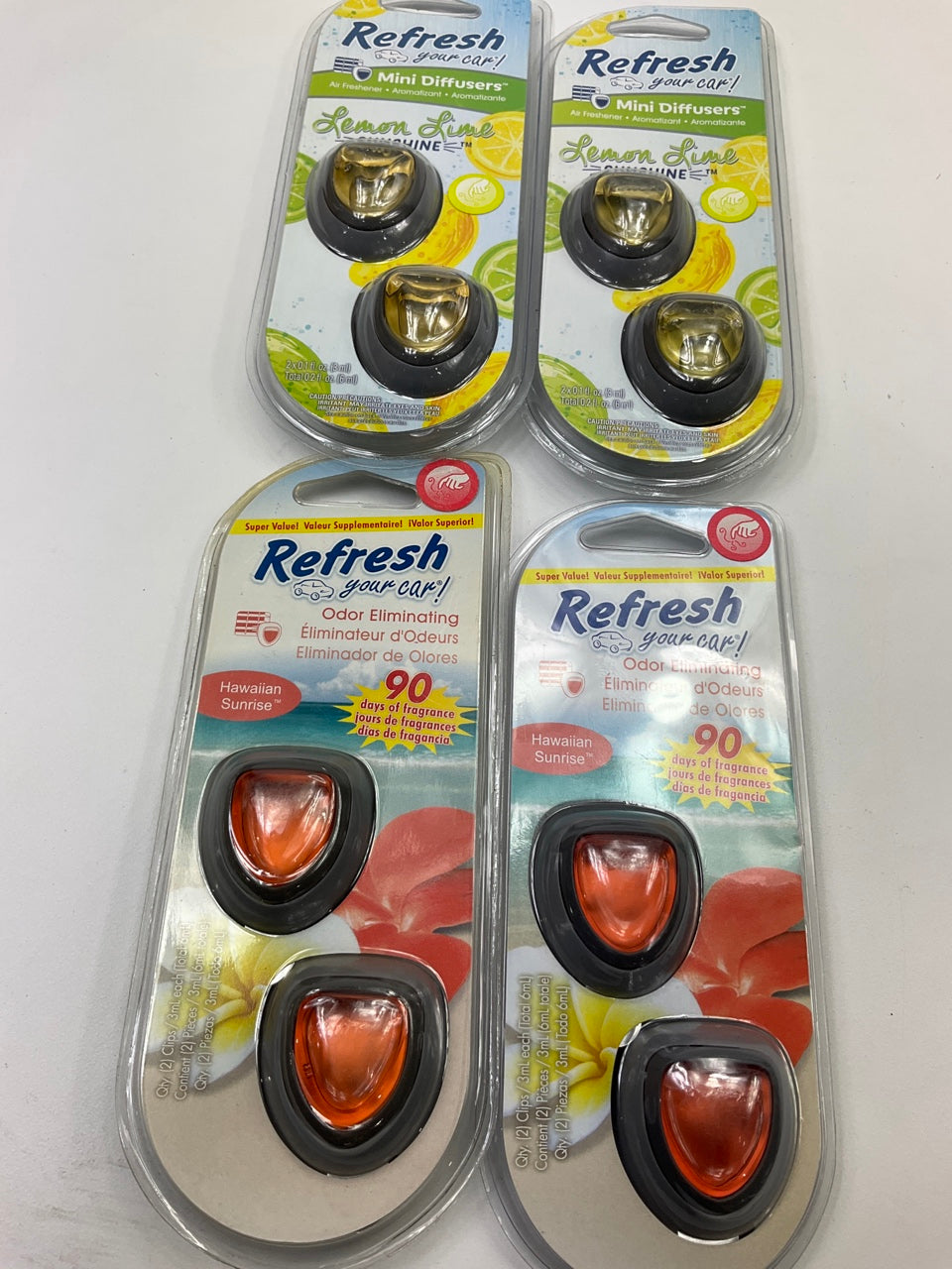 50 Pcs -  Refresh Your Car Dual Diffusers Air Freshener Mixed Lot - Actual Photo
