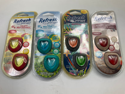 50 Pcs -  Refresh Your Car Dual Diffusers Air Freshener Mixed Lot - Actual Photo