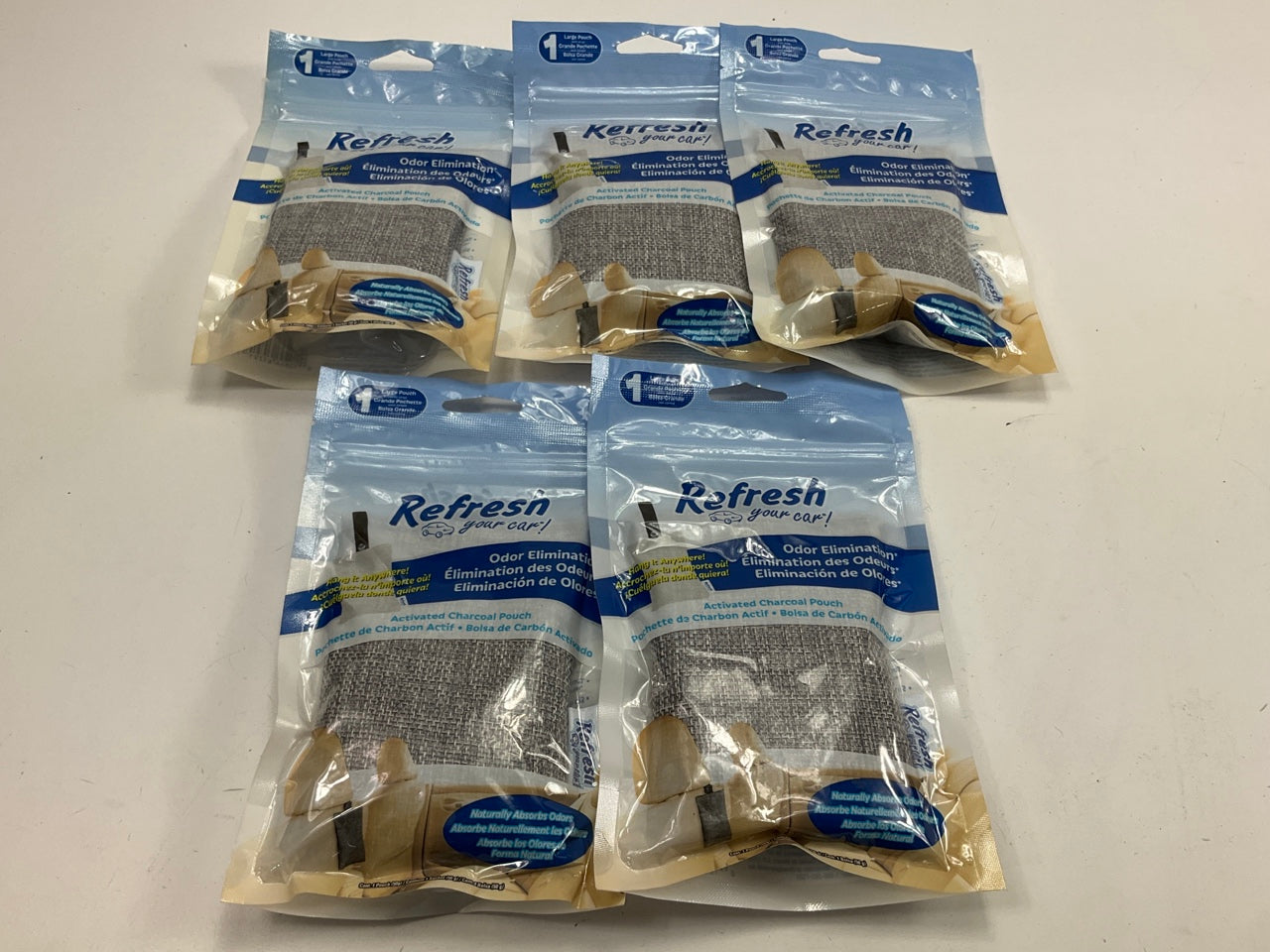 5 Pack Refresh RCB259-1 Activated Charcoal Pouch 50g Air Freshener Odor Control