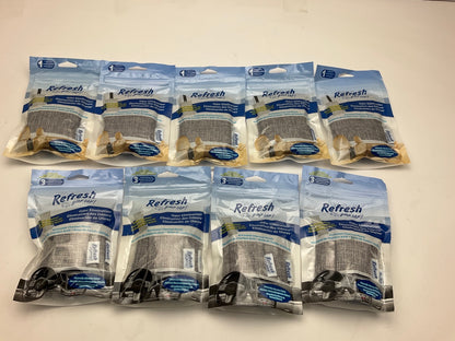 (9) Packs - Refresh Activated Charcoal Pouch 45g Odor Elimator Air Fresheners