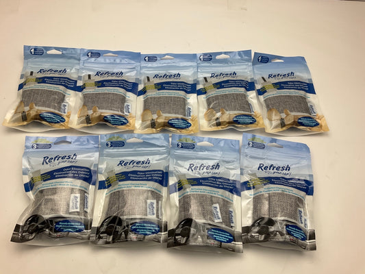 (9) Packs - Refresh Activated Charcoal Pouch 45g Odor Elimator Air Fresheners