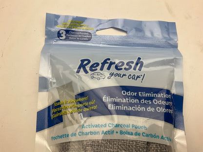 (9) Packs - Refresh Activated Charcoal Pouch 45g Odor Elimator Air Fresheners