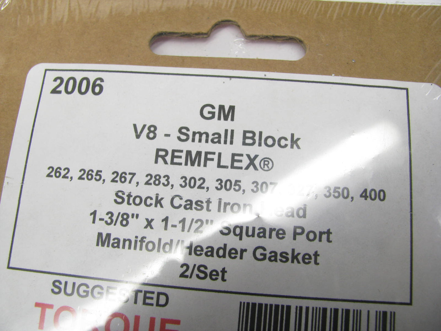 Remflex 2006 Exhaust Header Gaskets For 1965-00 Chevrolet 262-350 SBC V8