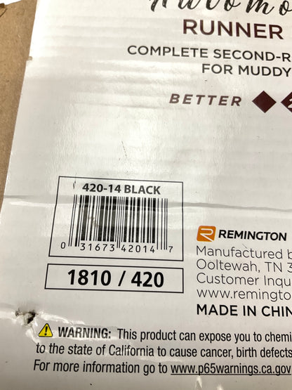 Remington 420-14 REAR 2nd Row Rubber Protective Floor Mat - 1 Piece - 52'' X 14''