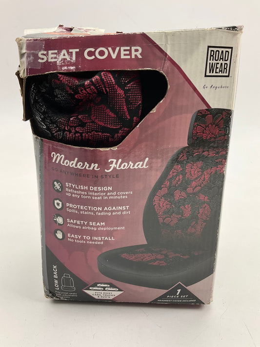 Pilot 7104-14 - Modern Floral Flowers Design Low Back Seat Cover, Does ONE Seat