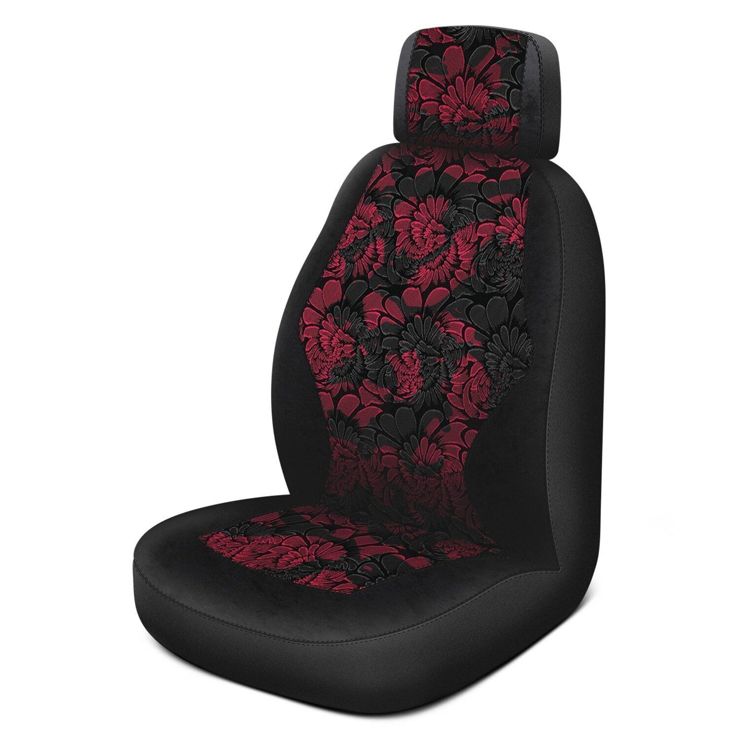 Pilot 7104-14 - Modern Floral Flowers Design Low Back Seat Cover, Does ONE Seat