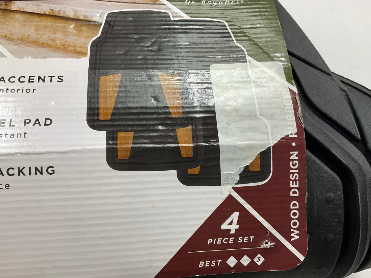 Remington 725-14  4-Piece Front & Rear Heavy Duty Rubber Floor Mats 27.5''x18.5''