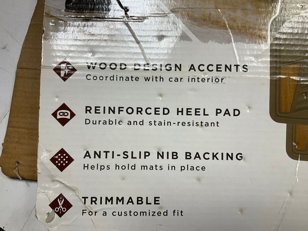 Remington 725-54 Universal 4-Piece Rubber Floor Mats Heavy Duty For Truck, SUV