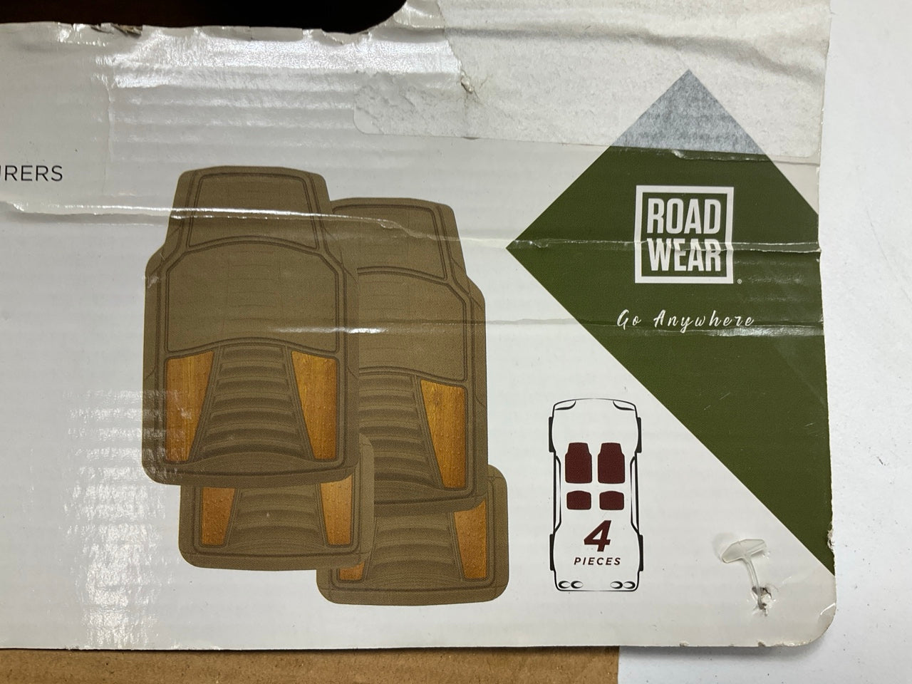 Remington 725-54 Universal 4-Piece Rubber Floor Mats Heavy Duty For Truck, SUV