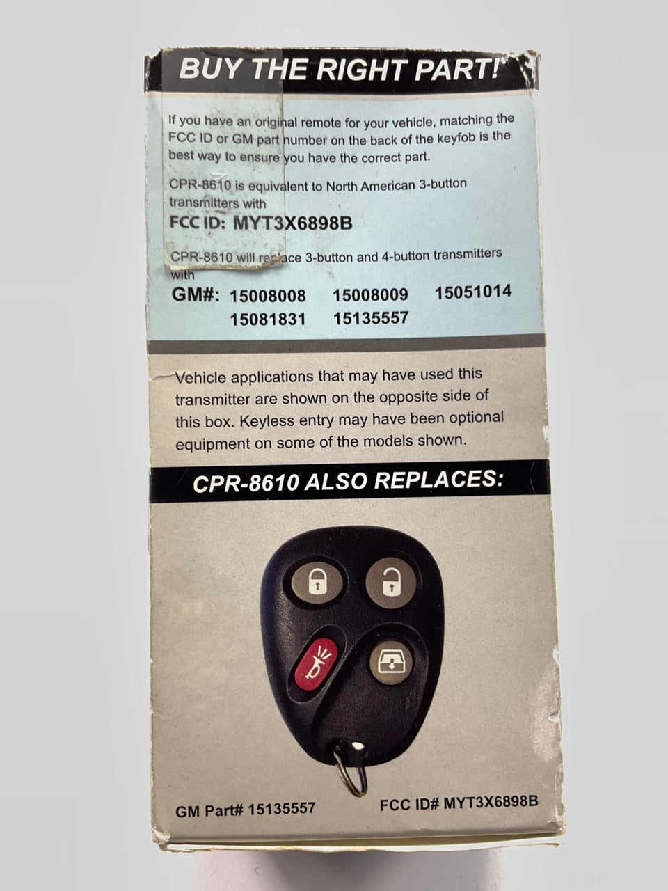 Remotes Unlimited CPR-8610 Keyless Entry Remote Fob 2002-2009 GMC Envoy