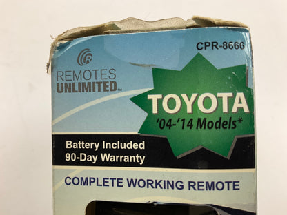 Remotes Unlimited CPR-8666 Keyless Entry Remote / Fob 3-Button