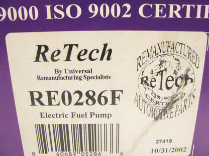 REMAN Retech RE0286F Fuel Pump Assembly