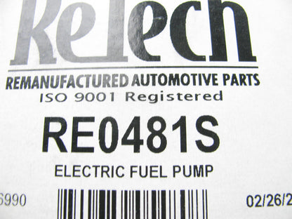 Retech RE0481S Remanufactured Fuel Pump Module Assembly