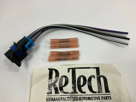 Retech WH0001 PT2054 Fuel Pump Pigtail Connector 4 Way Female GM 88988598
