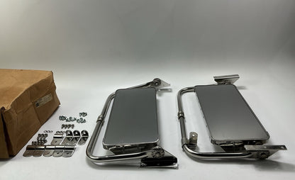 Vintage - Retrac 1972 Stainless Steel West Coast 16x7 Mirror Set (Pair) W/ Arms
