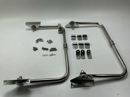 Vintage - Retrac 1972 Stainless Steel West Coast 16x7 Mirror Set (Pair) W/ Arms