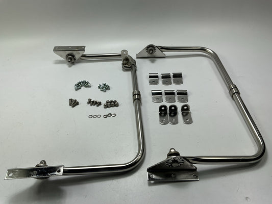 Vintage - Retrac 1972 Stainless Steel West Coast 16x7 Mirror Set (Pair) W/ Arms